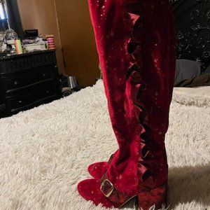 Irregular Choice - Size 40 (9US) Engarde Bordo Boots